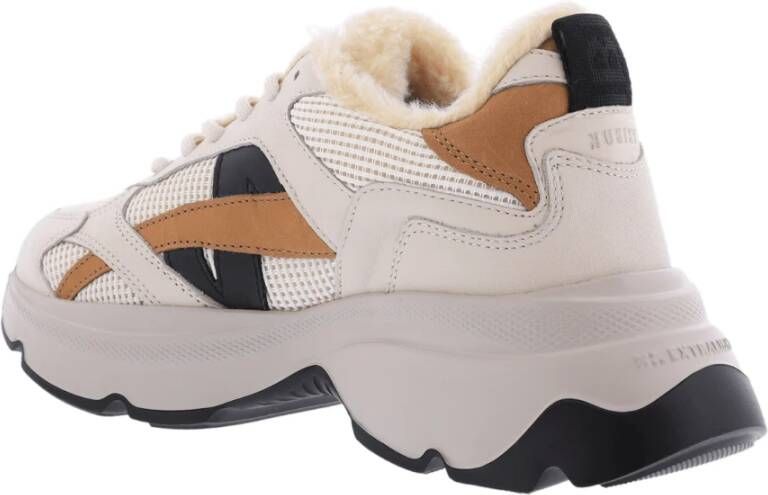 Nubikk Beige Bont Sneaker Ross Nomad Multicolor Dames