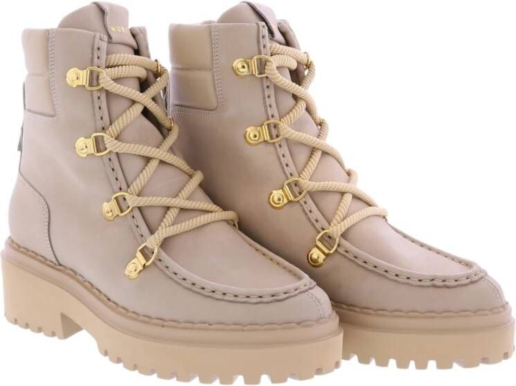 Nubikk Dames Synthetische Veterschoenen Beige Dames