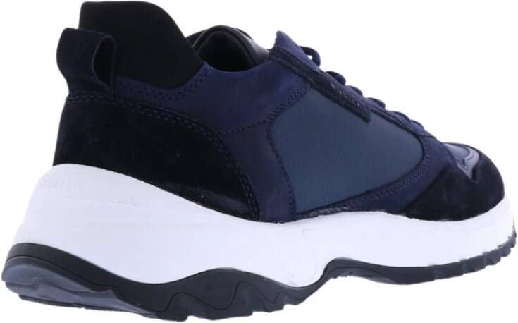 Nubikk Synthetisch Leren Sneakers Blauw Heren