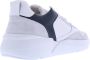 Nubikk Roque Road Wave Men White Leather Navy Lage sneakers - Thumbnail 10