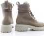 Nubikk Taupe Suède Veterschoen Beige Dames - Thumbnail 4