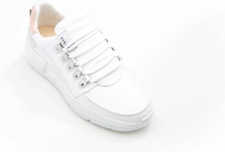 Nubikk Witte Nude Romeinse Sneakers White Dames