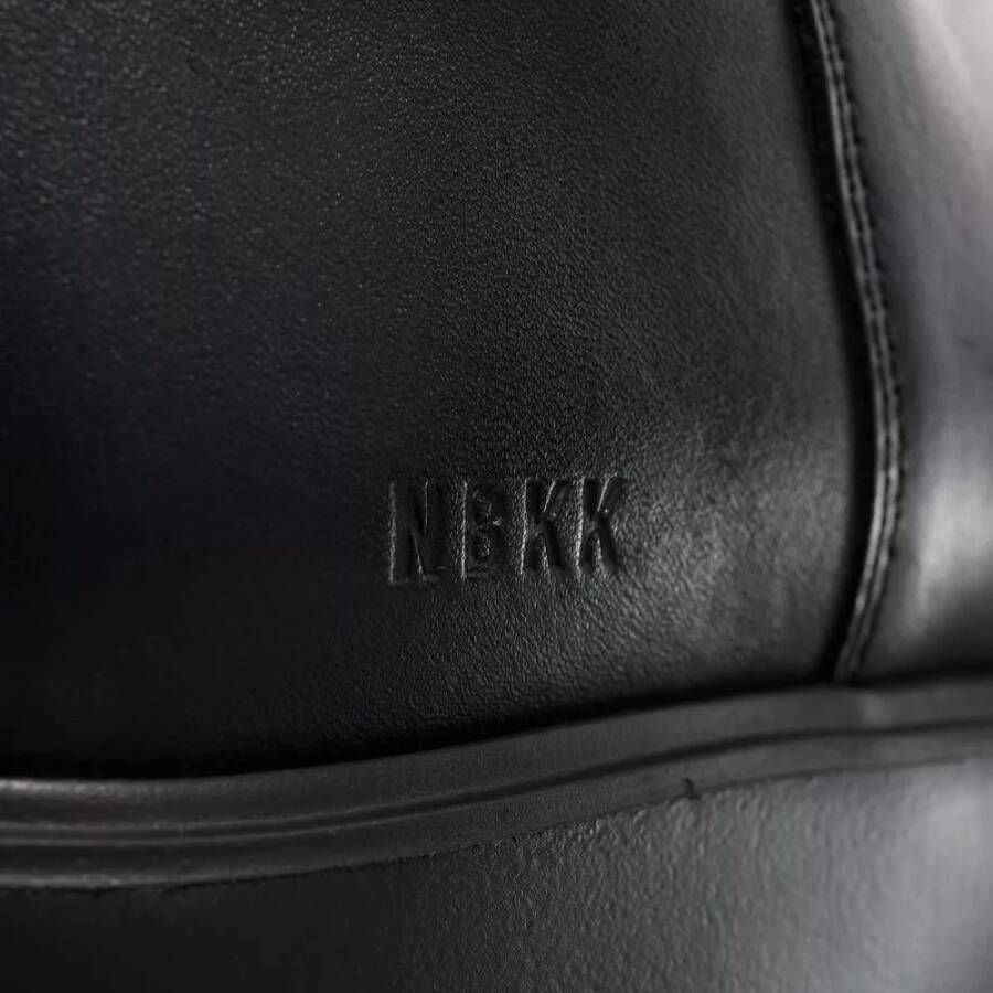 Nubikk Zwarte rits leren laarzen Black Dames