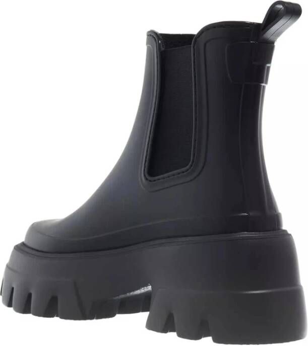 Nubikk Zwarte Rubber Enkellaarzen Black Dames