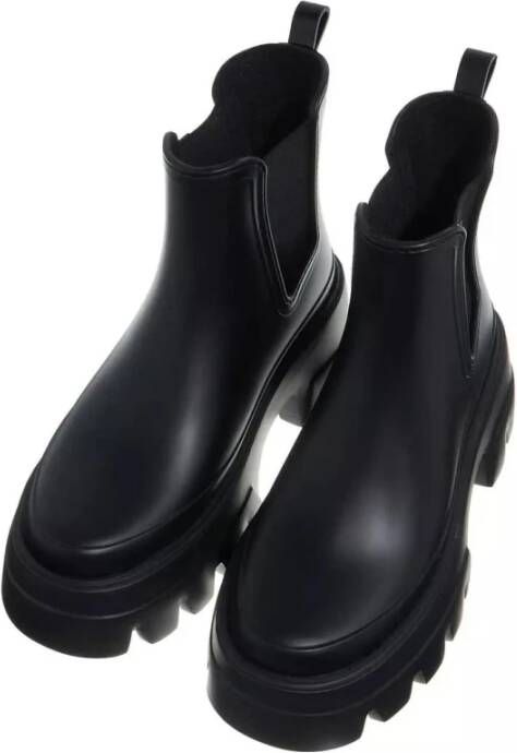 Nubikk Zwarte Rubber Enkellaarzen Black Dames