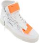 Off White Leren sneakers met stoffen inzetstukken White Heren - Thumbnail 4