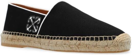 Off-White Anglette espadrilles met borduurwerk Zwart - Foto 4