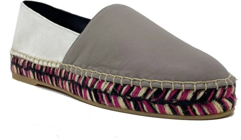 Off White Beige Leren Espadrilles Ss22 Multicolor Dames