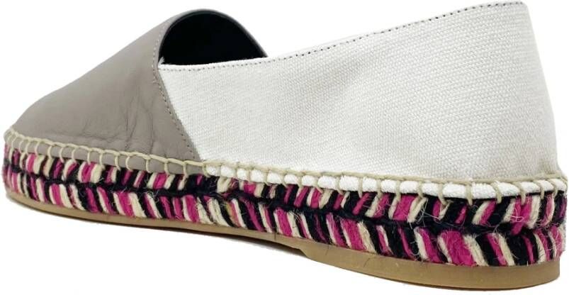 Off White Beige Leren Espadrilles voor Dames Beige Dames