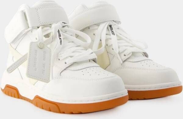 Off White Beige Mid Top Sneakers Beige Dames