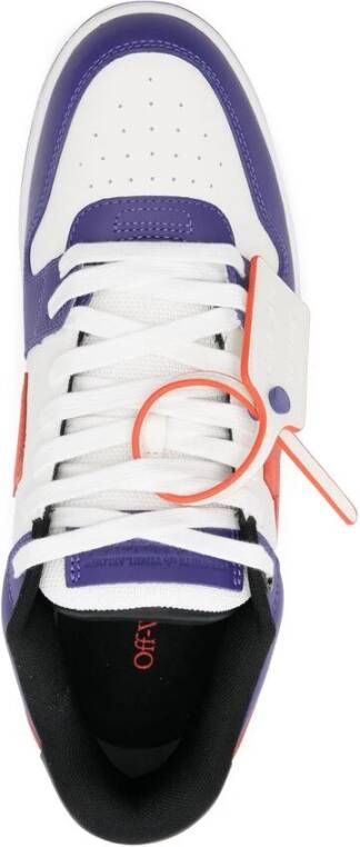 Off White Blauwe Oxford Sneaker met Zip Tie Blue Heren
