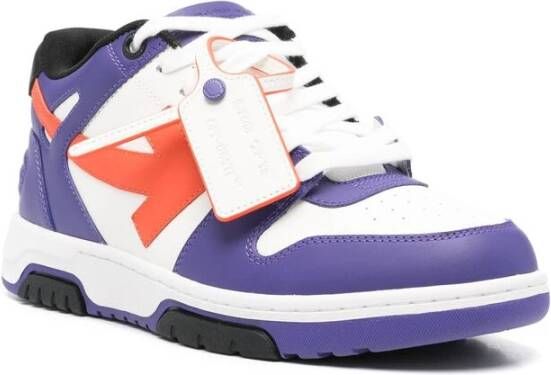 Off White Blauwe Oxford Sneaker met Zip Tie Blue Heren