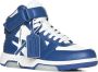 Off White Mid Top Sneakers met Velcro Sluiting Blue Dames - Thumbnail 2
