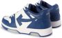 Off White Donkergrijze Zwarte Leren Sneakers Blue Heren - Thumbnail 3