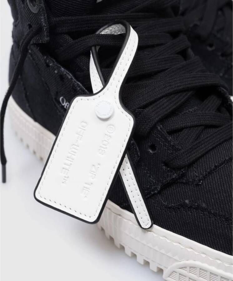 Off White Blauw Witte Leren Sneakers met Arrows Design