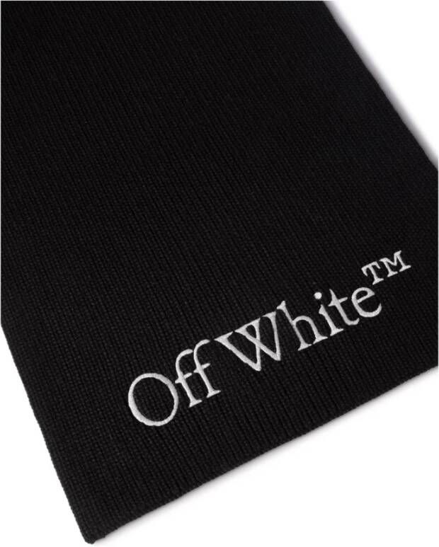 Off White Bookish Logo-Knit Sjaal