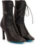 Off White Elegante Zwarte Leren Enkellaarzen Black Dames - Thumbnail 10