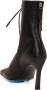 Off White Elegante Zwarte Leren Enkellaarzen Black Dames - Thumbnail 11
