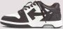 Off White Bruin Leren Sneakers Stijlvol Modern Chic Black Heren - Thumbnail 3