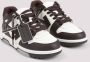 Off White Bruin Leren Sneakers Stijlvol Modern Chic Black Heren - Thumbnail 4