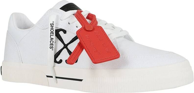 Off White Canvas Arrows Patch Sneakers White Heren