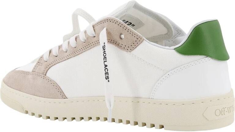 Off White Canvas en Suede Sneakers White Heren
