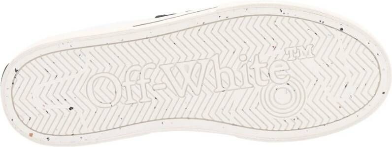 Off White Canvas Vulcanized Sneakers met Pijl Logo White Heren