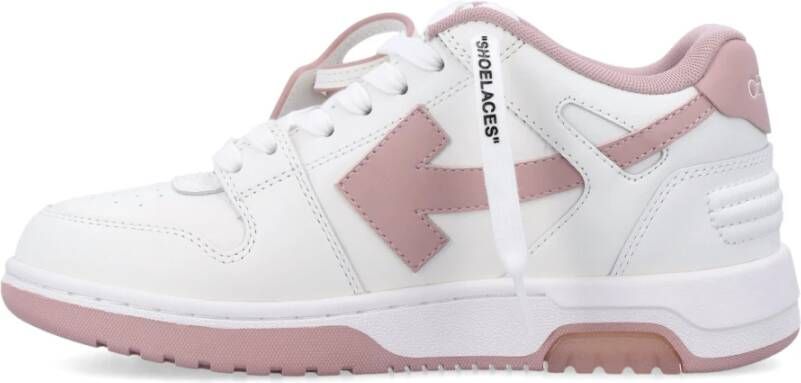 Off White Casual Sneakers met Pijl Detail Pink Dames