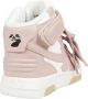 Off White Casual Sneakers voor dagelijks gebruik Pink Dames - Thumbnail 4