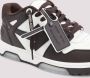 Off White Bruin Leren Sneakers Stijlvol Modern Chic Black Heren - Thumbnail 5
