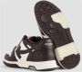 Off White Bruin Leren Sneakers Stijlvol Modern Chic Black Heren - Thumbnail 2