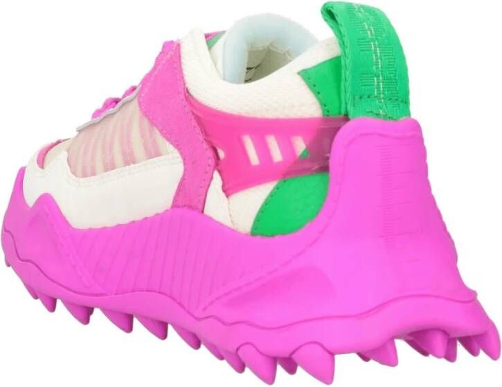 Off White Chunky Pink Green Sneakers