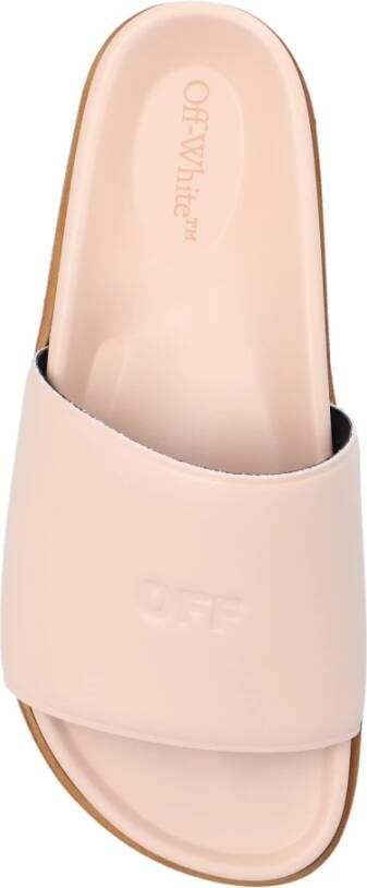 Off White Cloud leren slides Pink Dames