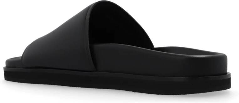 Off White Cloud leren slippers Black Dames