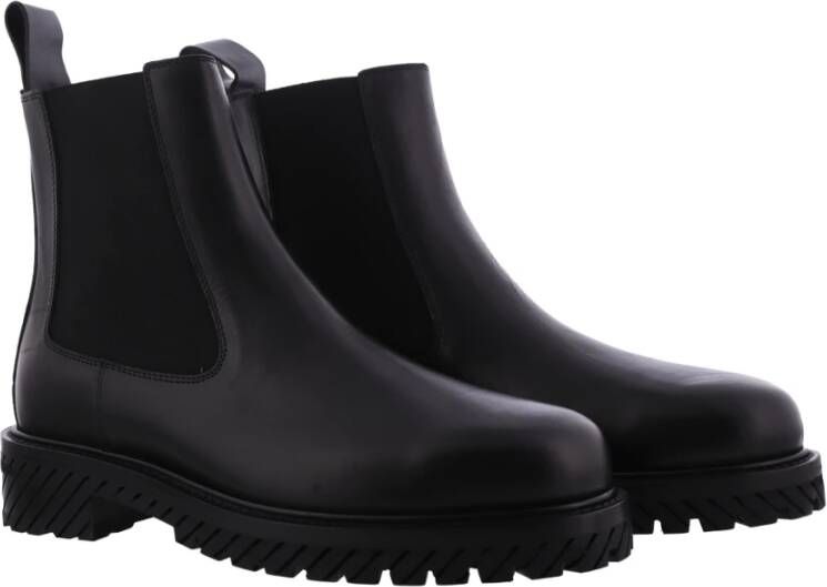 Off White Combat Chelsea Boot Zwart Black Heren