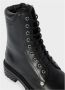 Off White Zwarte Leren Veterschoenen Black Heren - Thumbnail 2
