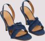 Off White Curvy Heel Denim Sandal Blue Dames - Thumbnail 3