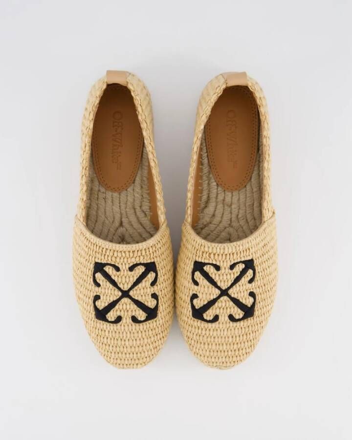 Off White Dames Raffia Arrow Espadrillas Beige Dames