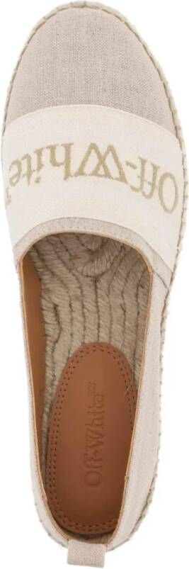 Off-White Bookish canvas espadrilles Beige - Foto 3