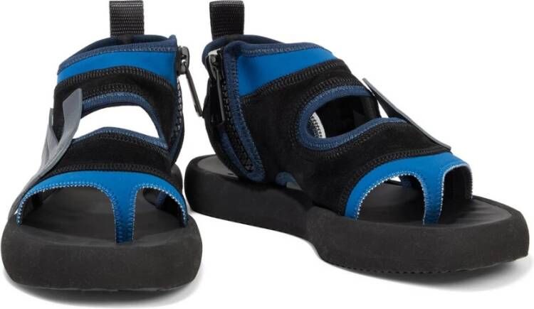 Off White Flat Sandals Blauw Dames