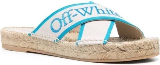 Off White Platte sandalen Beige Dames