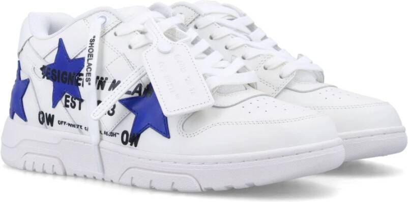 Off White Geanimeerde Leren Sneakers Multicolor Heren
