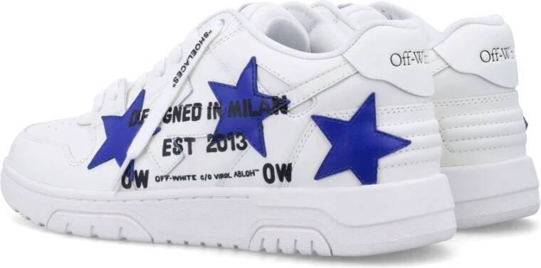 Off White Geanimeerde Leren Sneakers Multicolor Heren