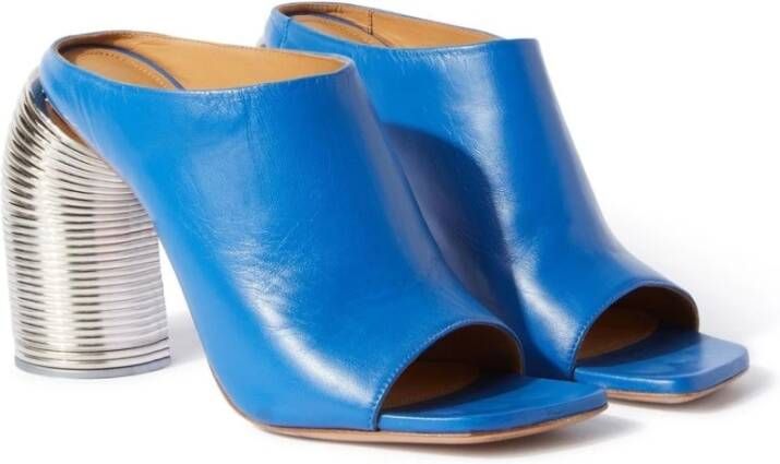 Off White Heeled Boots Blue Dames