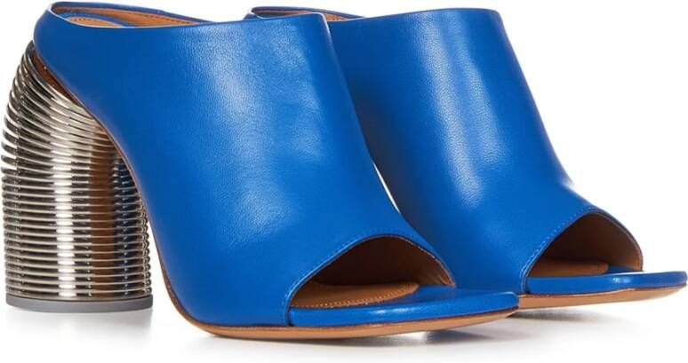 Off White Heeled Mules Blauw Dames