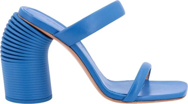 Off White High Heel Sandals Blauw Dames