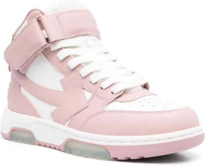 Off White High-Top Sneakers Pink Dames