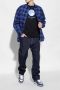 Off White Mid Top Sneakers met Velcro Sluiting Blue Dames - Thumbnail 9