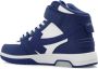 Off White Mid Top Sneakers met Velcro Sluiting Blue Dames - Thumbnail 11