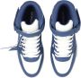 Off White Mid Top Sneakers met Velcro Sluiting Blue Dames - Thumbnail 12